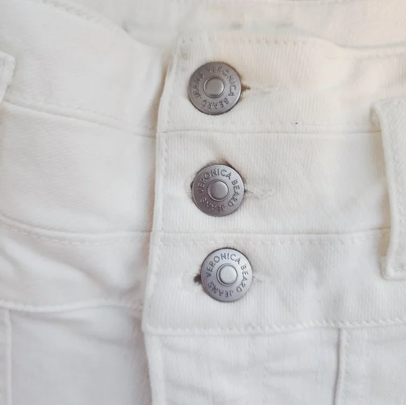 VERONICA BEARD LOGAN STRAIGHT LEG JEANS WHITE COLOR WONENS SIZE 28 - Picture 12 of 15